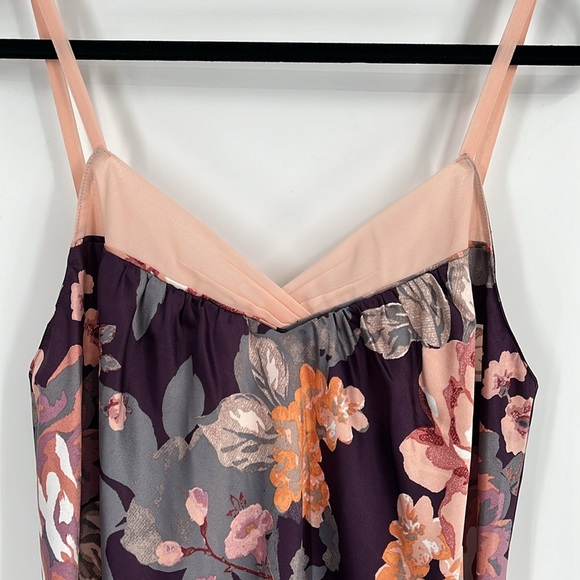 NWT Vintage Cabernet by Sleep Sense Blackberry Floral Slip Sleepwear Small - Picture 4 of 7